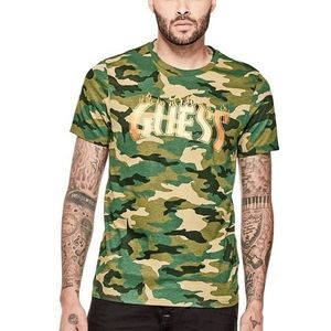 Guess Men's Fire 🔥 Graphic Tee Camouflage XS